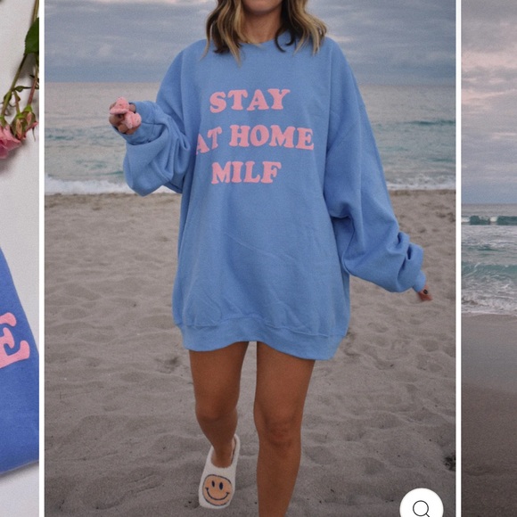 Hubs & Hers Stay At Home Milf Sweatshirt - Picture 2 of 3